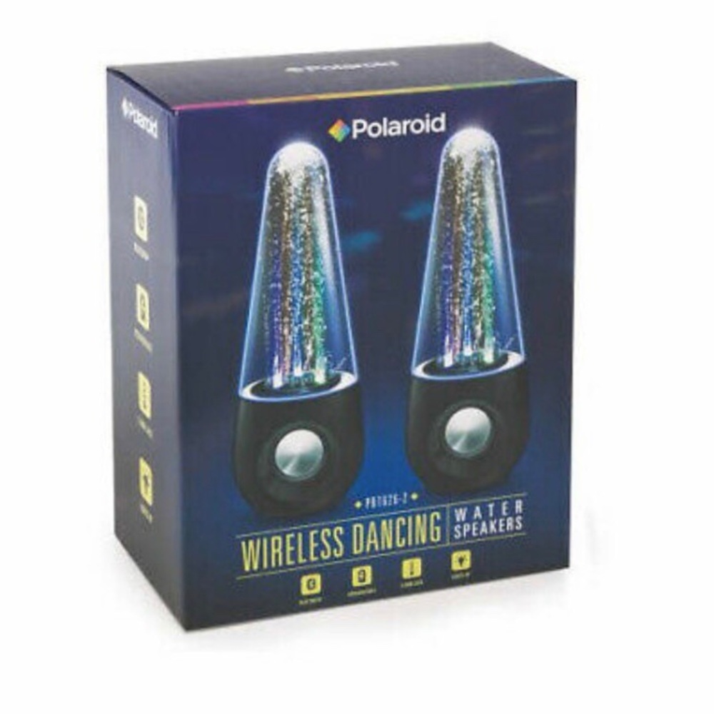 Polaroid Wireless Dancing Water Speakers 2pc